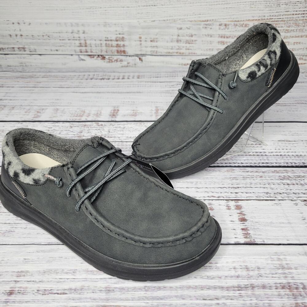 Hey Dude Total Black Polly Womens Casual Shoes